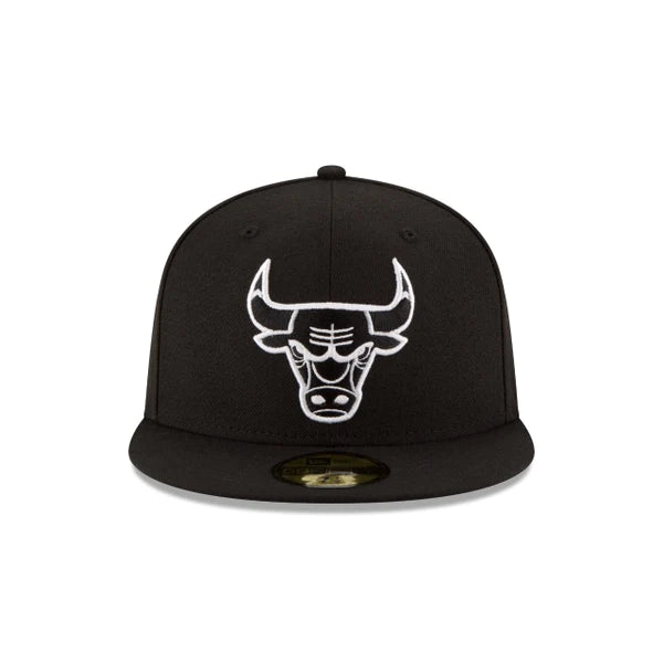 New Era - Chicago Bulls Black & White Fitted Hat