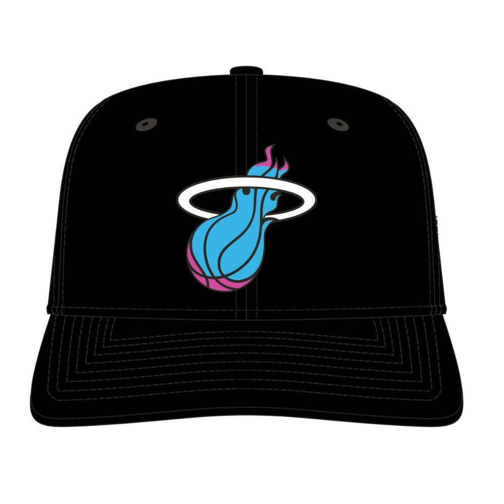 Miami Heat Vice Logo Snapback Hat-Black