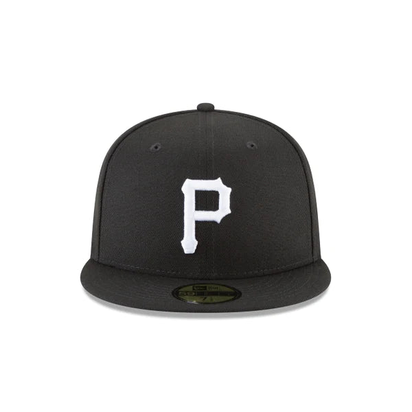 New Era - Pittsburgh Pirates Black and White Basic Fitted Hat