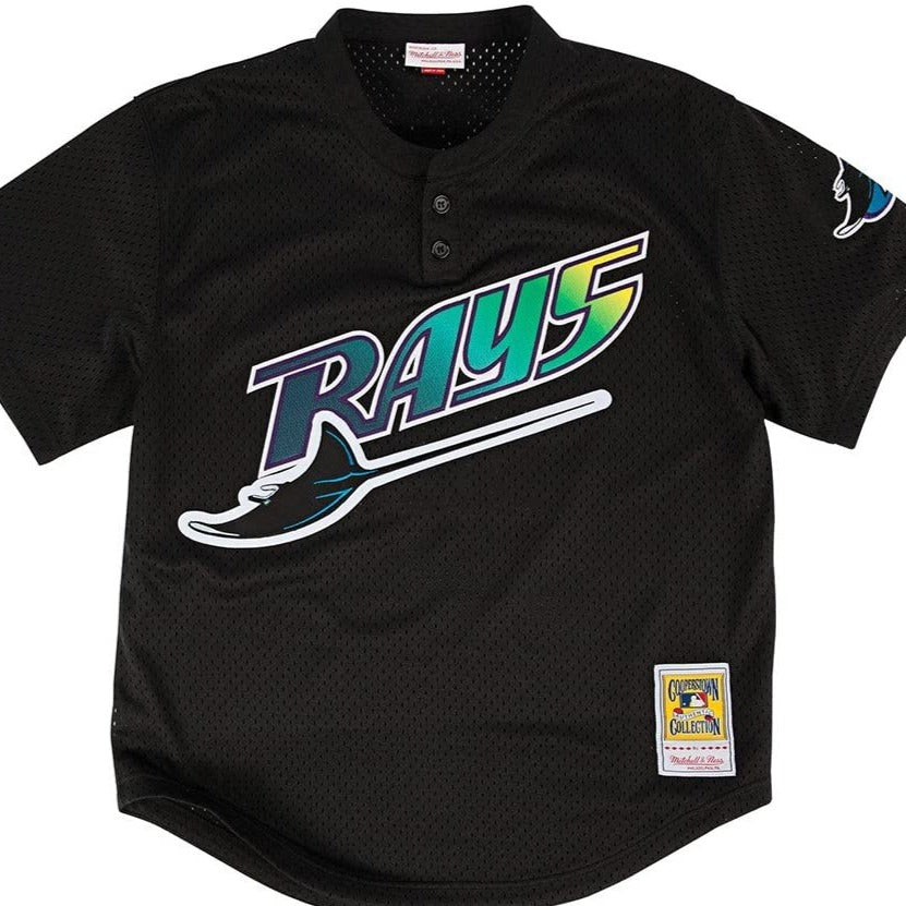 Boggs Black 1998 Tampa Bay Rays Authentic Mesh Batting Jersey