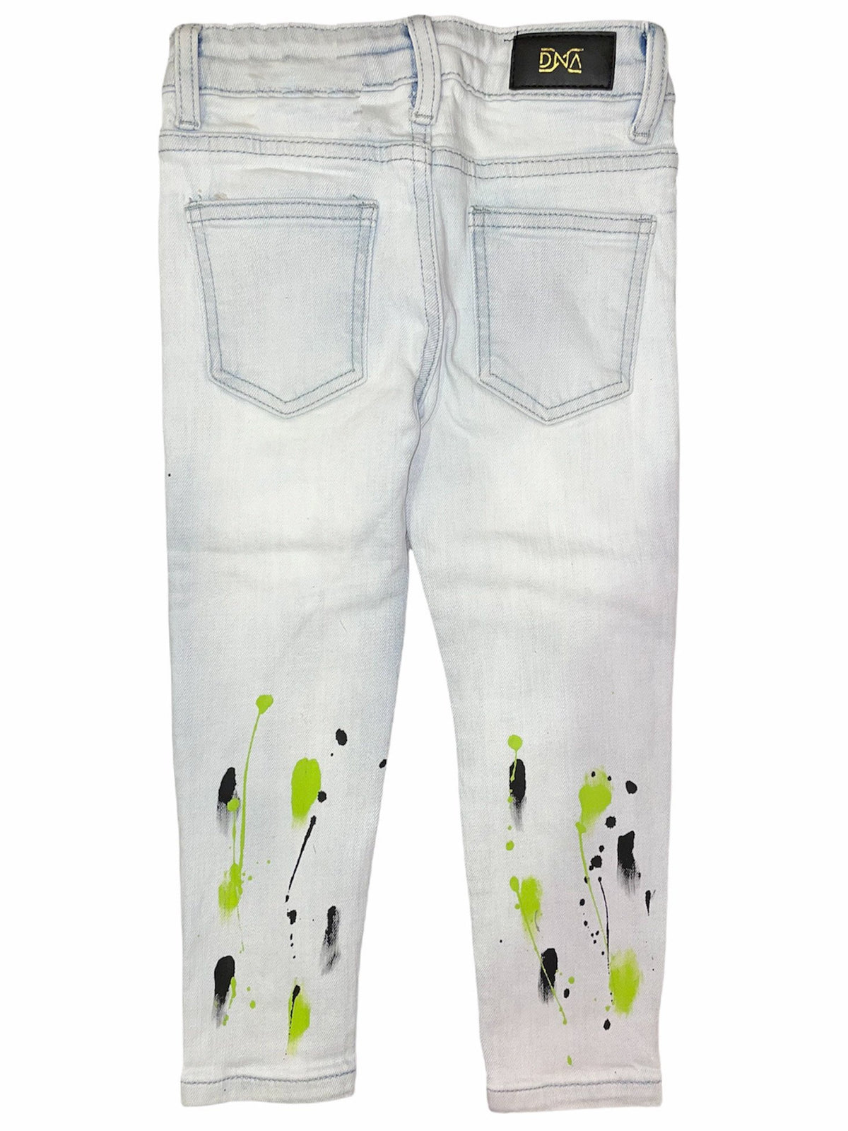 Kids Dna Stone & Paint Jeans-Green/Black