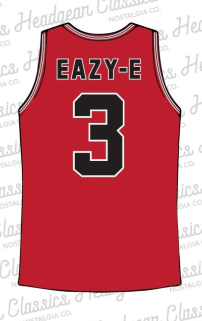 Headgear-N.W.A Eazy-E Basketball Jersey-Red