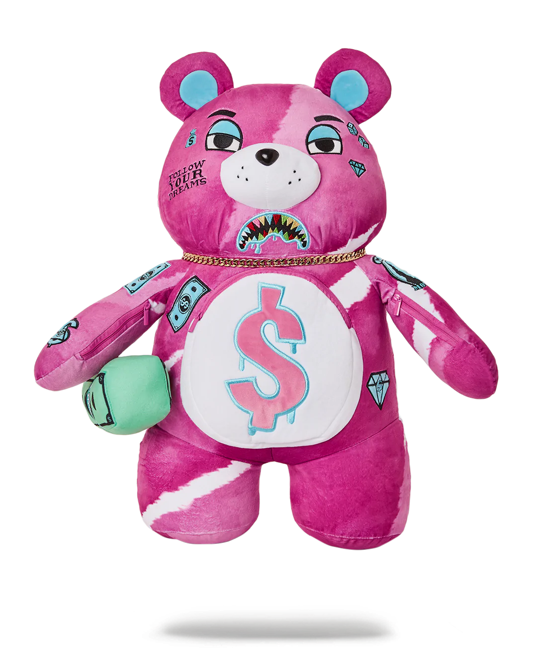 Pink Punk Moneybear Teddybear Backpack