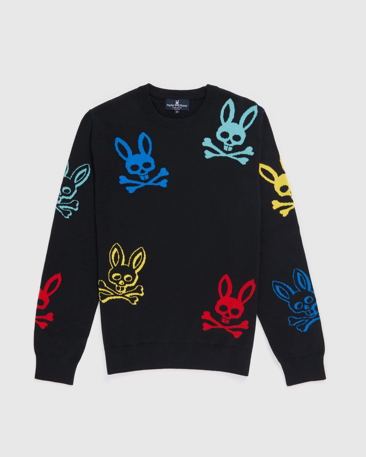 Psycho Bunny (B6E169W1CO) -  Lacomb All Over Bunny Sweater - Black