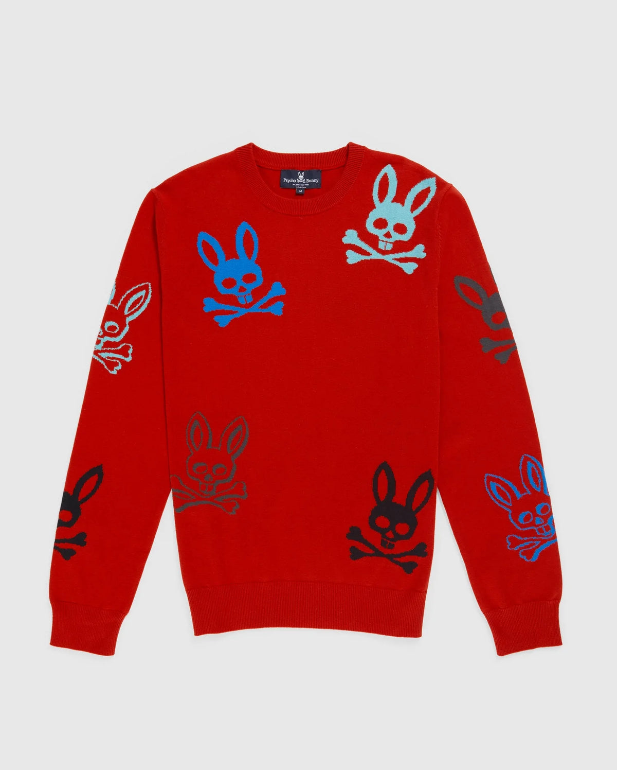 Psycho Bunny (B6E169W1CO) -  Lacomb All Over Bunny Sweater - Rio Red
