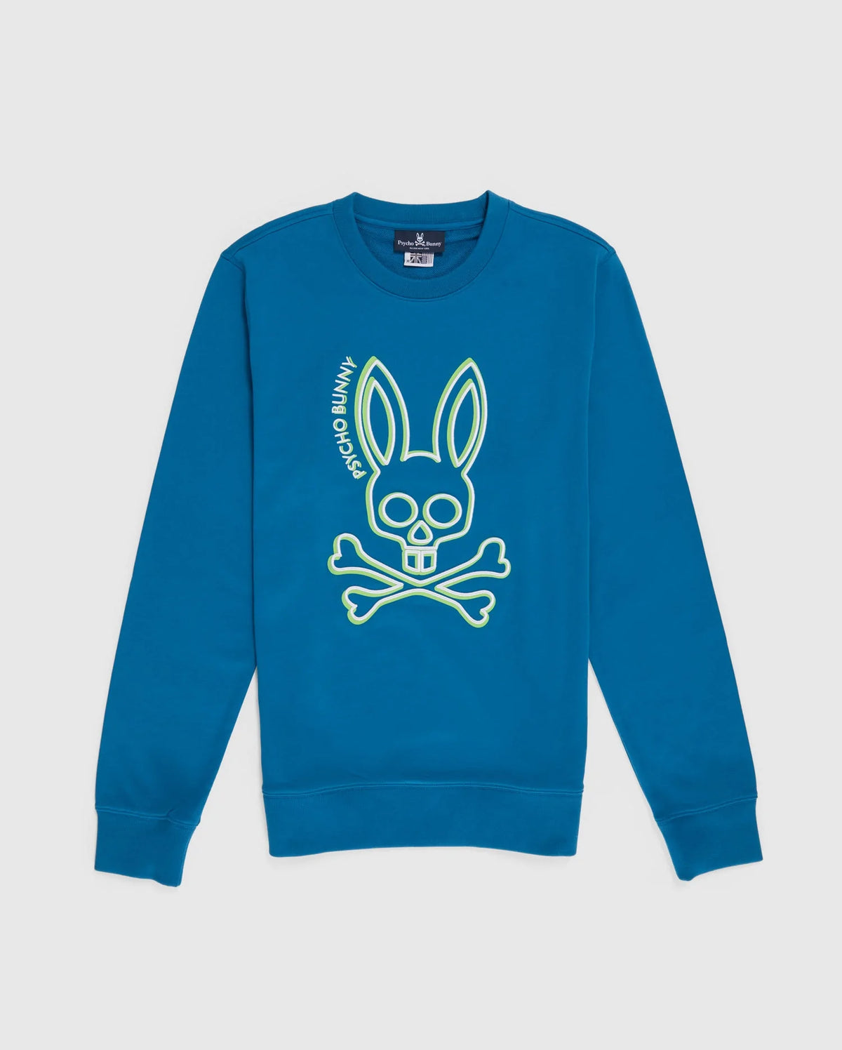 Psycho Bunny (B6S154W1FT) - Gresham Embroidered Bunny Sweatshirt - Aegean Blue