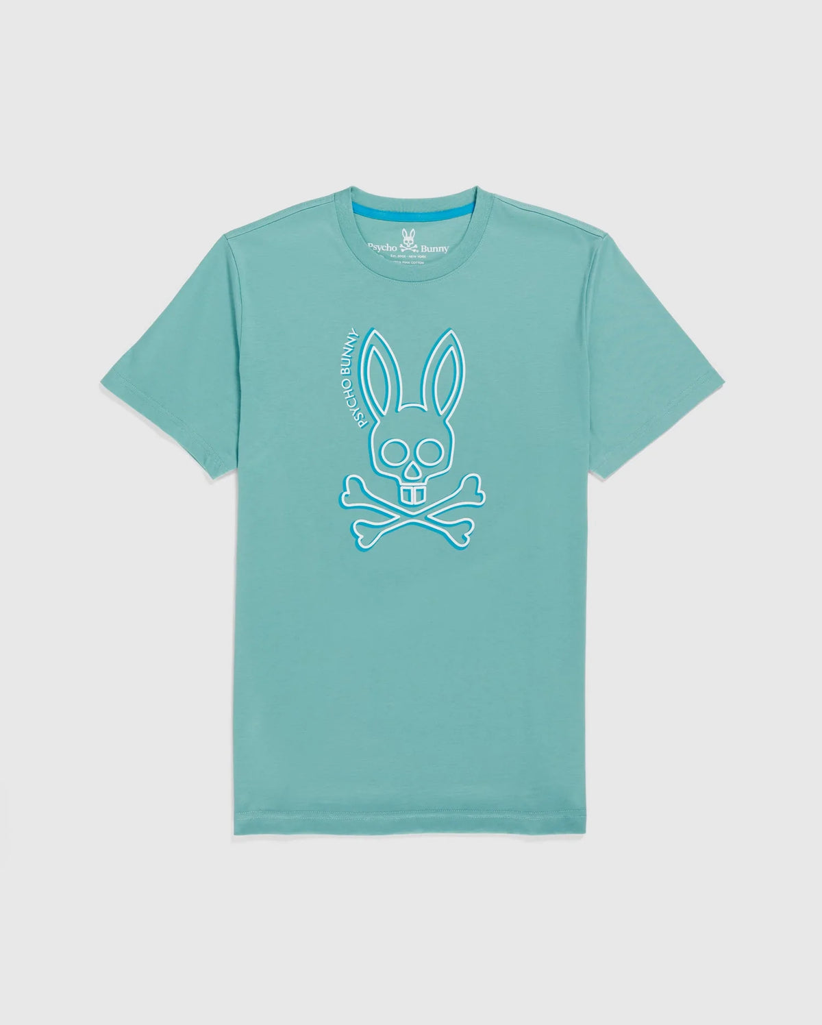 Psycho Bunny (B6U163W1PC) - Gresham High Density Graphic Tee - Coastal Blue