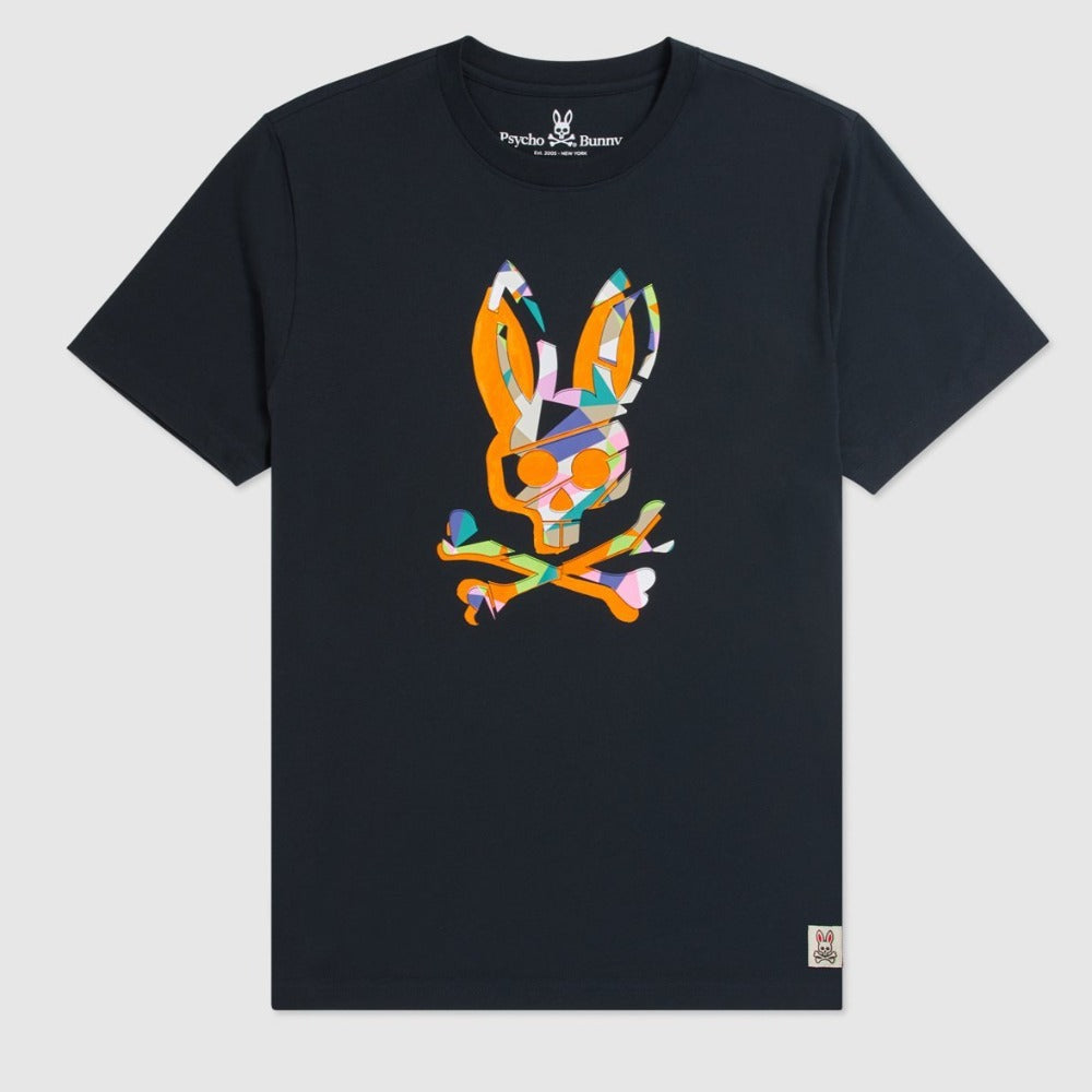 Mens Langley Graphic Tee-Navy