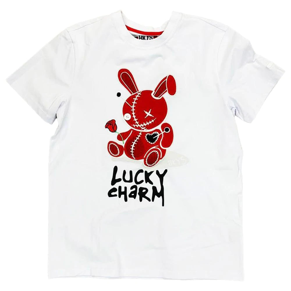 "Lucky Charm" Tee - White Red