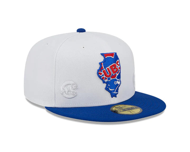 New Era - Chicago Cubs State 59FIFTY Fitted Hat - White/Royal