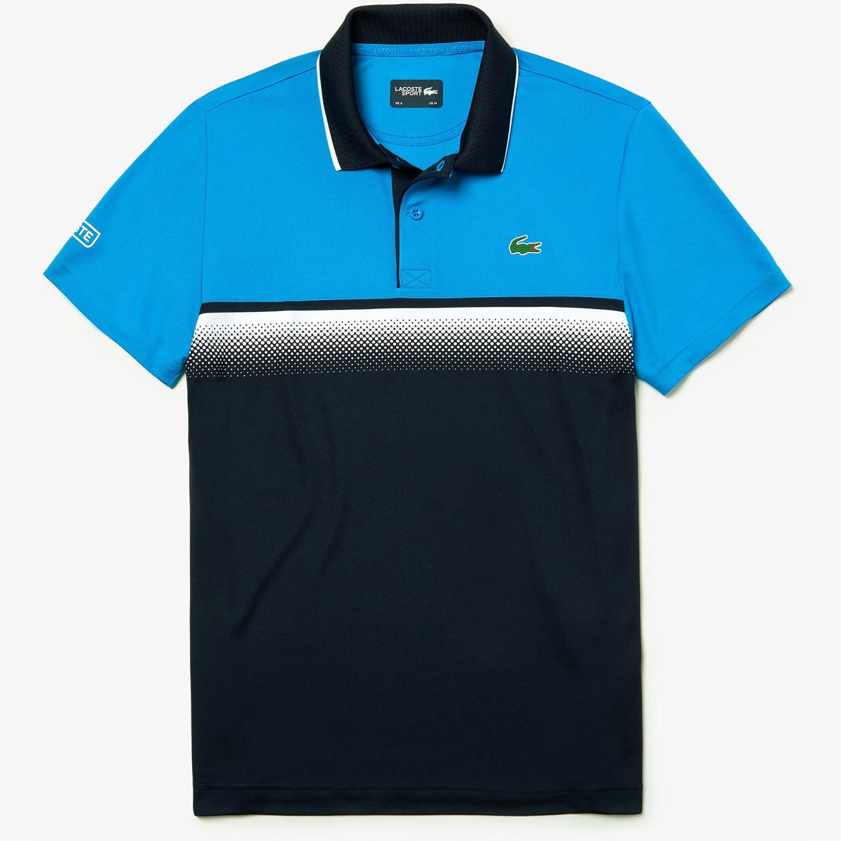 LaCoste-Men's Lacoste SPORT Shaded Colourblock Technical Piqué Tennis Polo Shirt-Blue-Navy Blue • A3G-DH3448