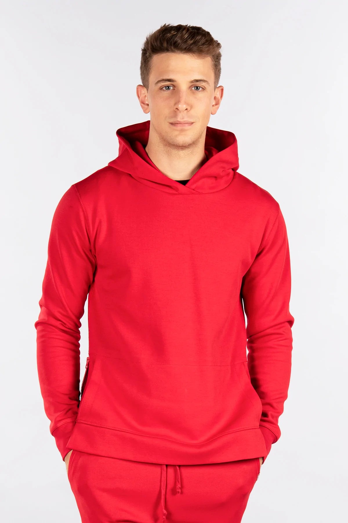 Side zip pullover hoodie sales