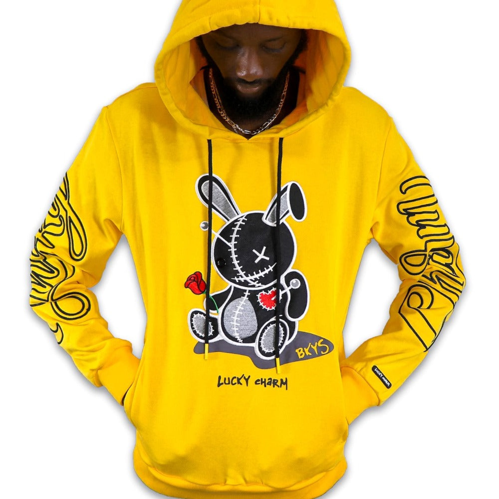Lucky Charm Hoodie-Gold/Black
