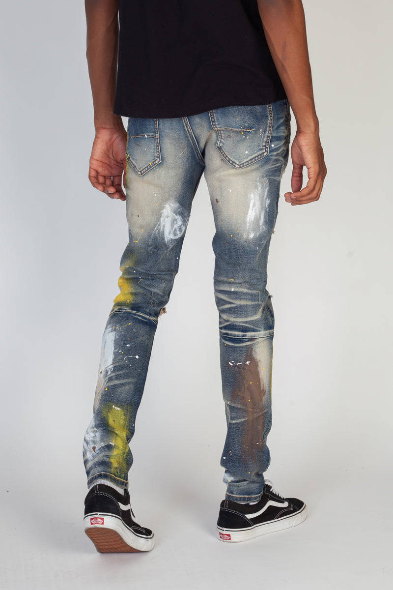 KDNK-Multi Painted Jeans-Blue-KND4299