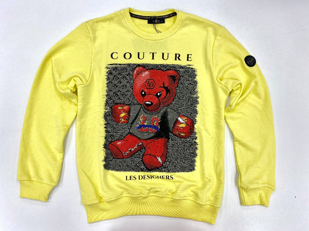 Les Designers-Paris-Couture-Bear-crewneck-sweatshirt/YELLOW