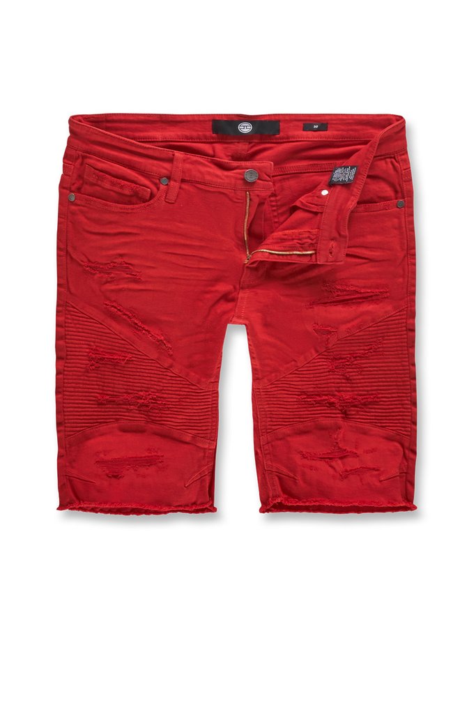 Jordan Craig Kids-Rebel Moto Twill Shorts-Red-J3152SK