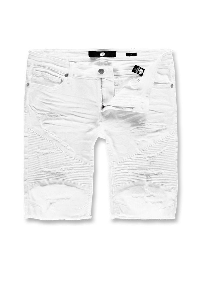 Jordan Craig Kids-Rebel Moto Twill Shorts-White-J3152K