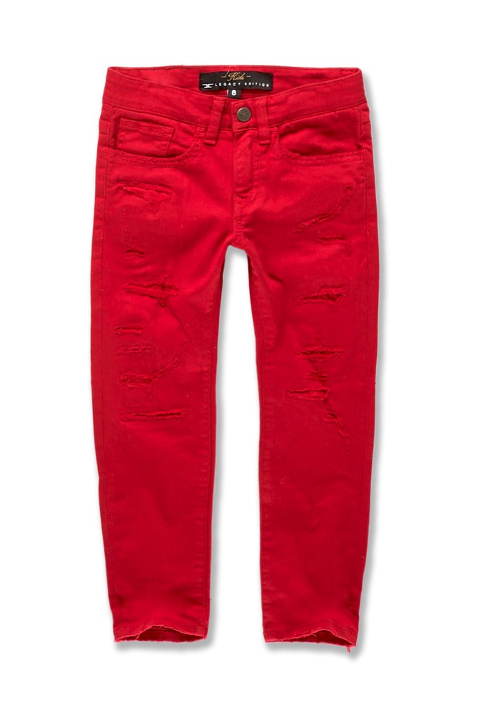 Kids Tribeca Twill Pants-Red-JS900RK