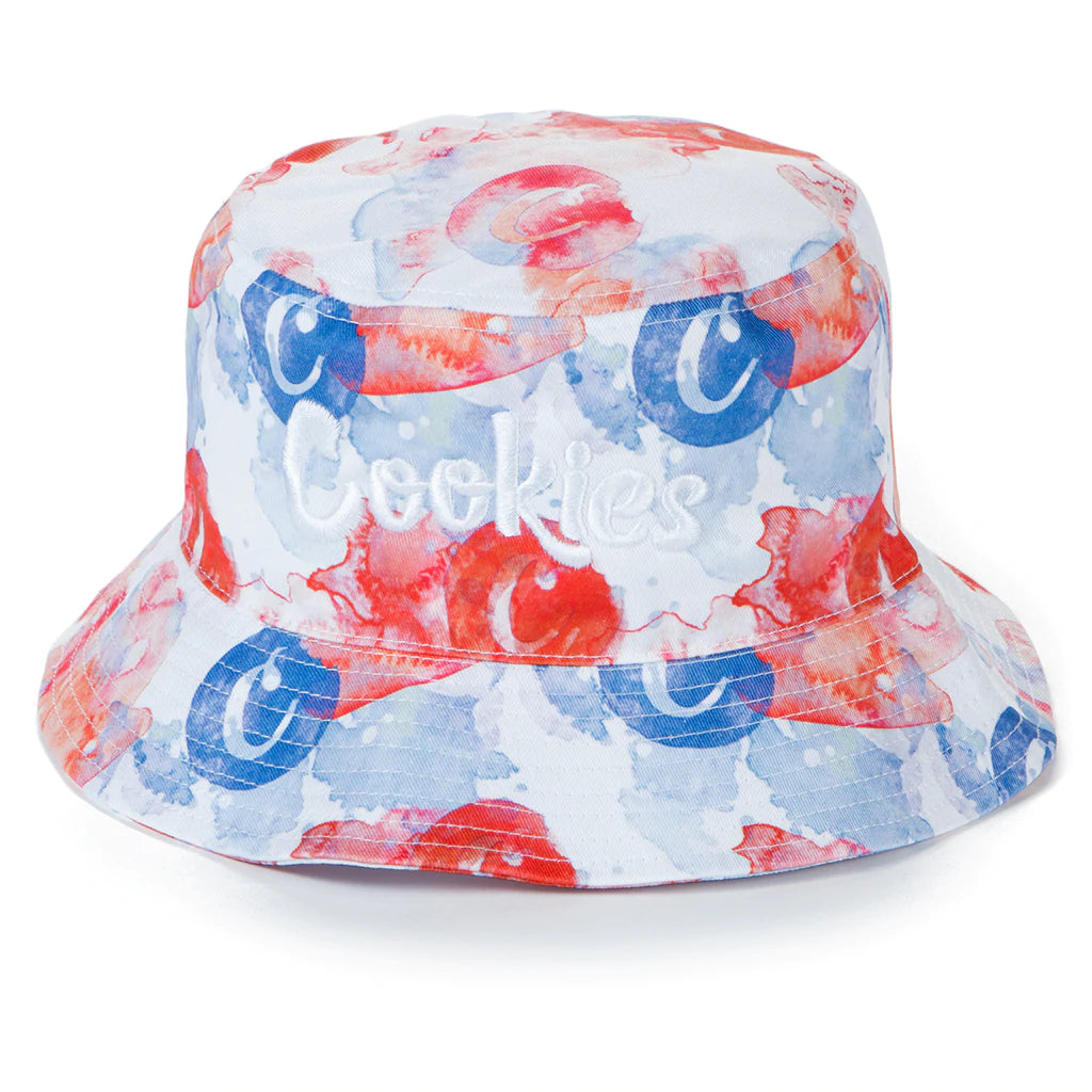 Lanai Canvas All Over Print Bucket Hat - White