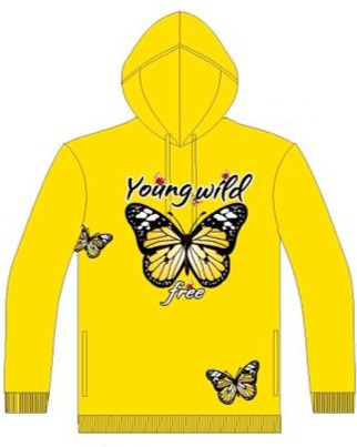 Young Wild & Free Hoodie-Yellow