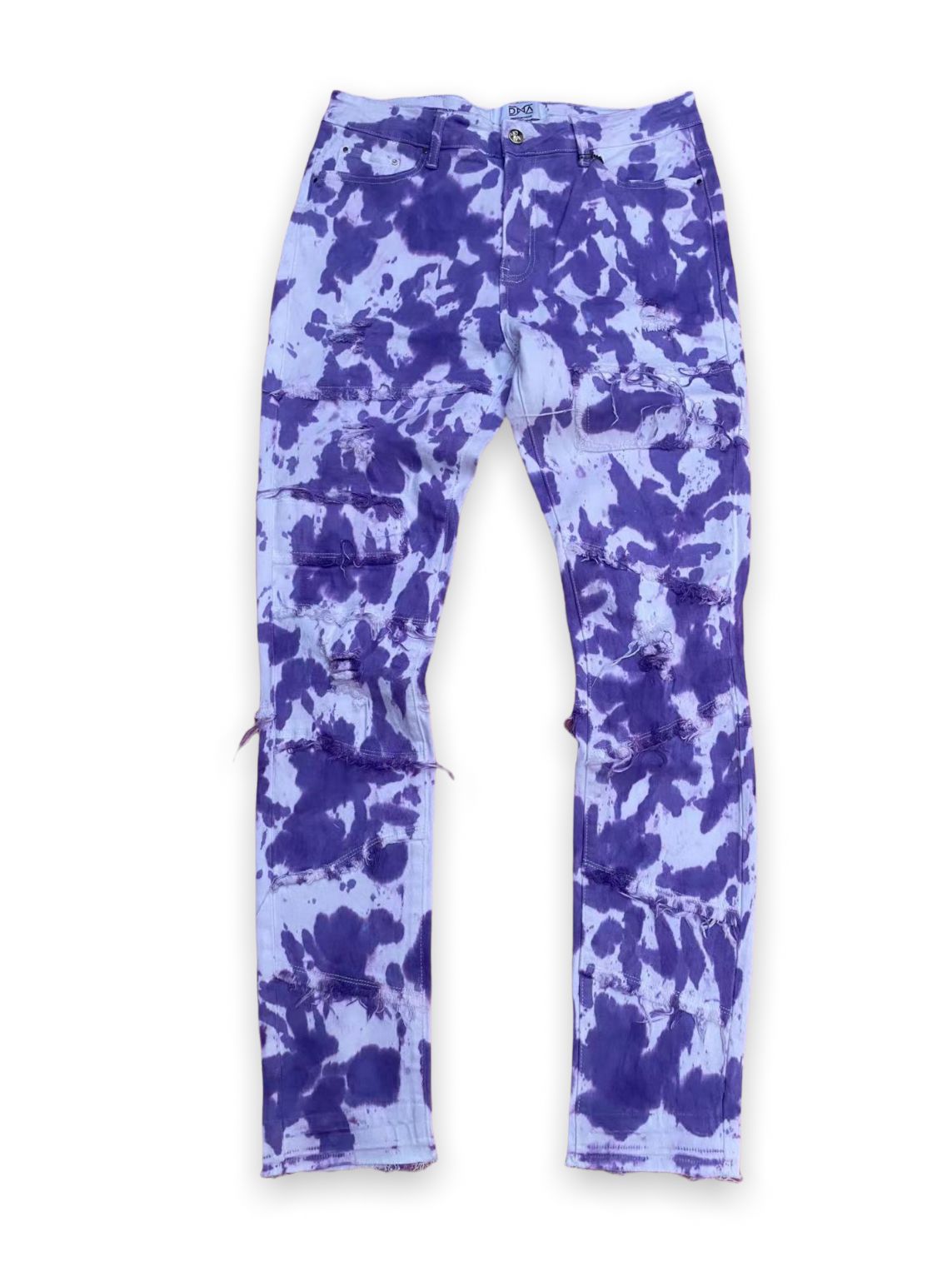 Tie-Dye Denim Jeans - Purple