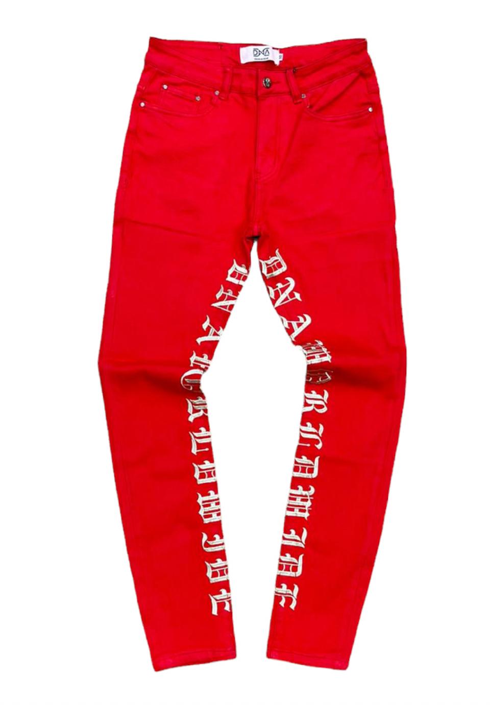 DNA Denim Worldwide Old English Jeans - Red