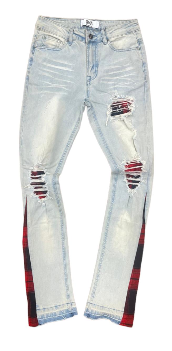 DNA Premium - Denim Stacked Jeans - Red