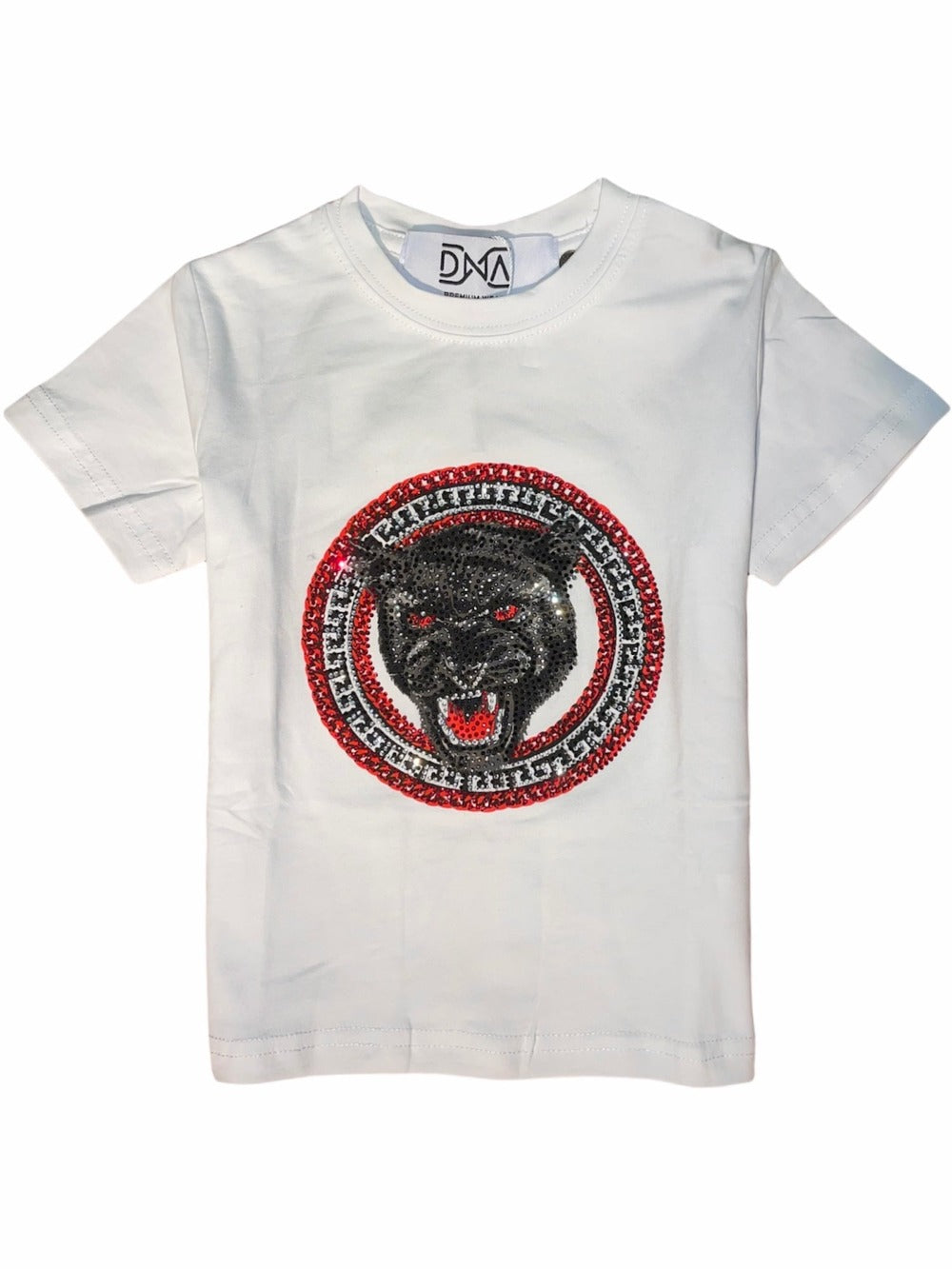 DNA Kids T-Shirt Panther-White-Black-Red