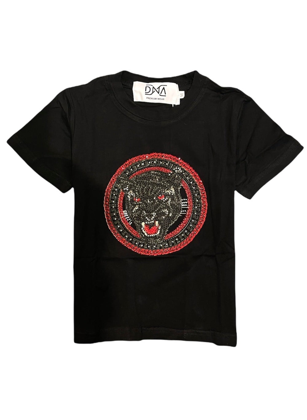 DNA Kids T-Shirt Panther-Black-Red