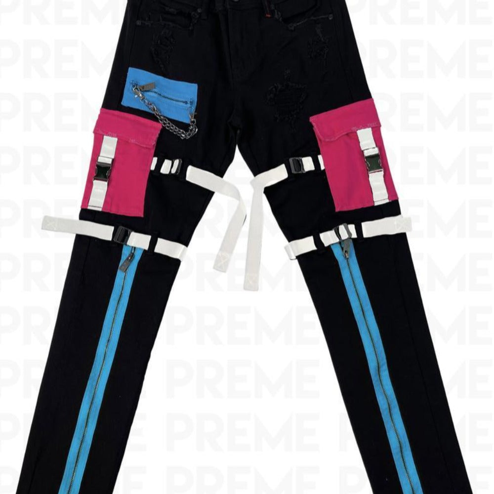 The Traveler Miami Vice Denim Jeans-Black