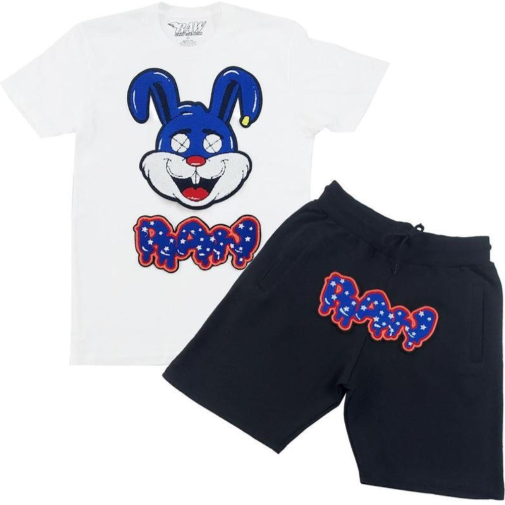 Crazy Rabbit Chenille Set-White/Black