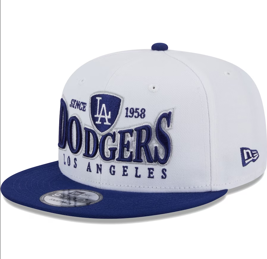 New Era - Los Angeles Dodgers White/Royal Crest Snapback Hat