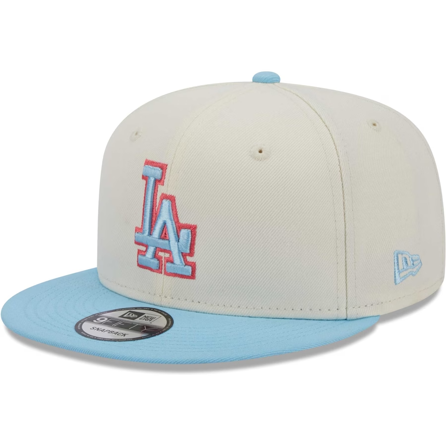 New Era - Los Angeles Dodgers Two-Tone Snapback Hat - White/Light Blue