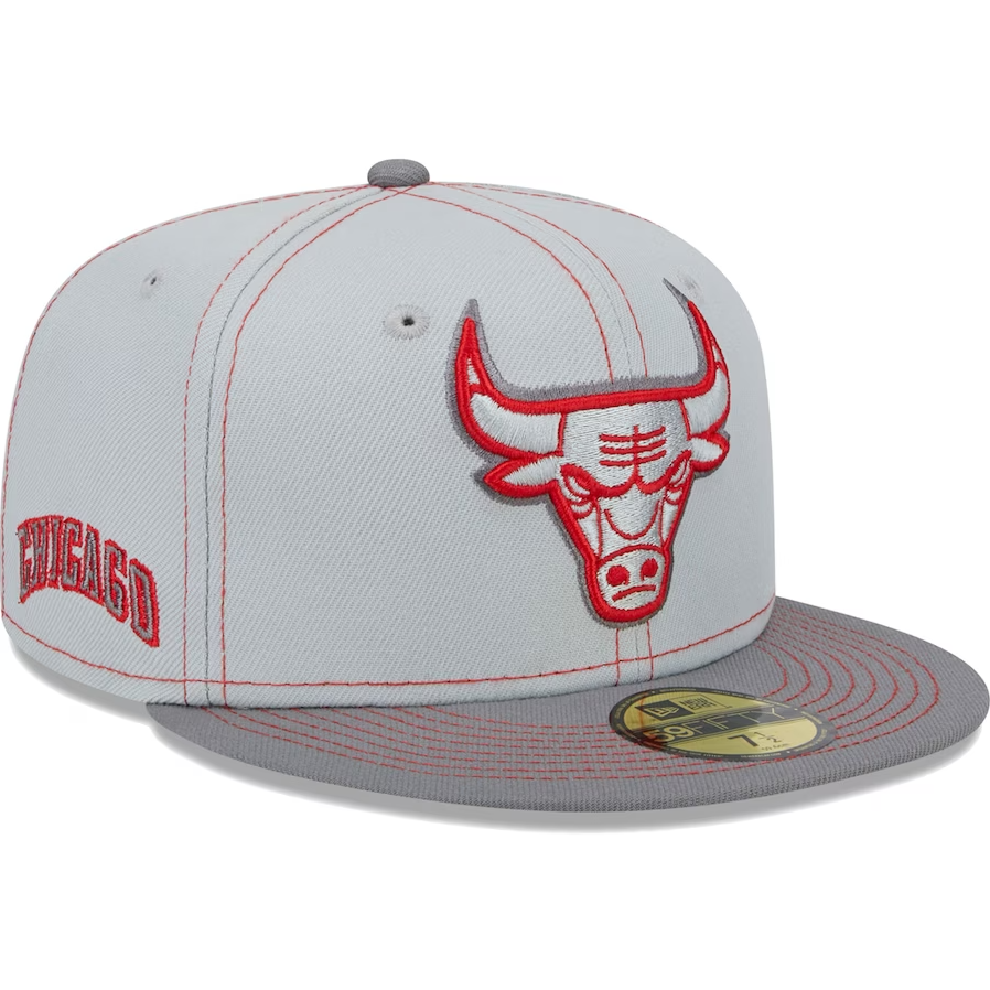 New Era - Chicago Bulls Gray Pop Fitted Hat