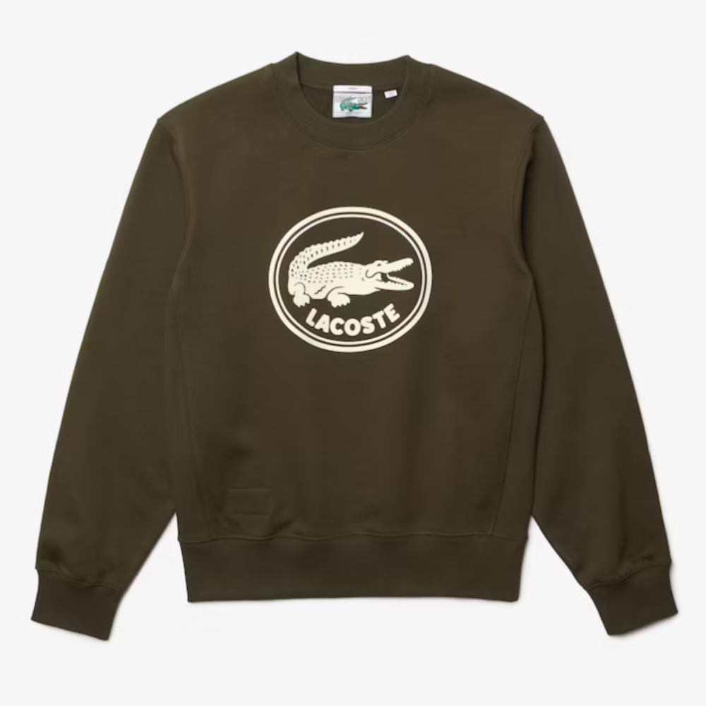 Unisex 3D Log Organic Cotton Sweater-SH7582-Khaki Green•S7T