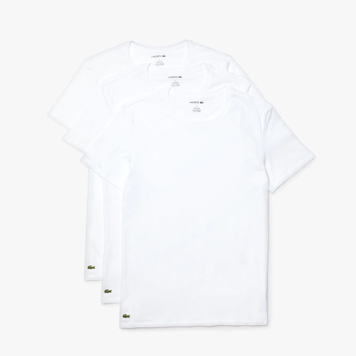 Men's 3 Pack of Plain Regular Crew Neck T-shirts - White