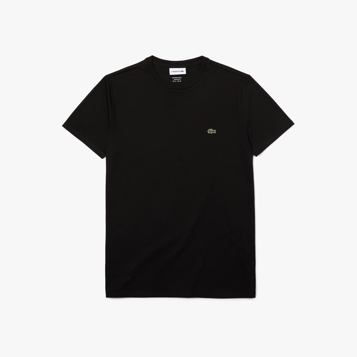 Men's Crew Neck Pima Cotton Jersey T-shirt - Black 031 ( TH6709 )