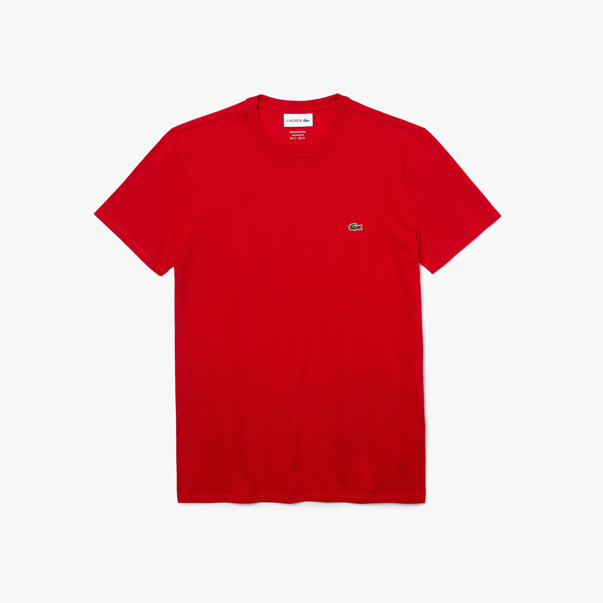 Men's Crew Neck Pima Cotton Jersey T-shirt - Red 240  ( TH6709 )