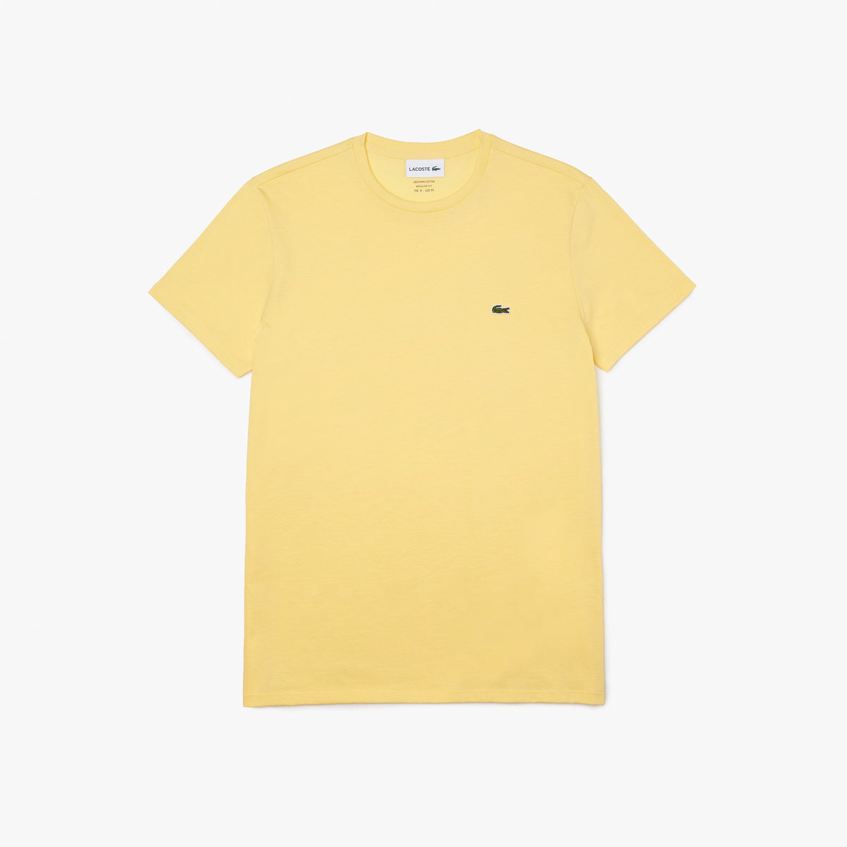 Men's Crew Neck Pima Cotton Jersey T-shirt-Yellow 6XP ( TH6709 )