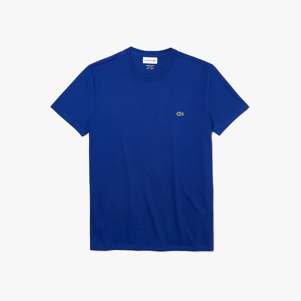 Men's Crew Neck Pima Cotton Jersey T-shirt - Blue BDM ( TH6709 )