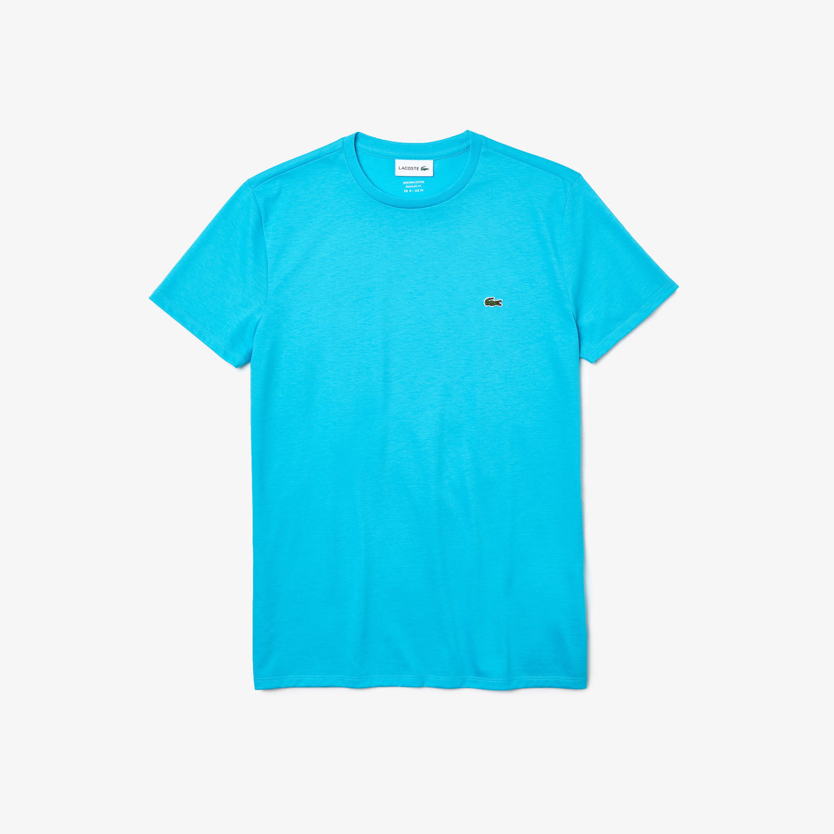 Men's Crew Neck Pima Cotton Jersey T-shirt - Turquoise HL5  ( TH6709 )