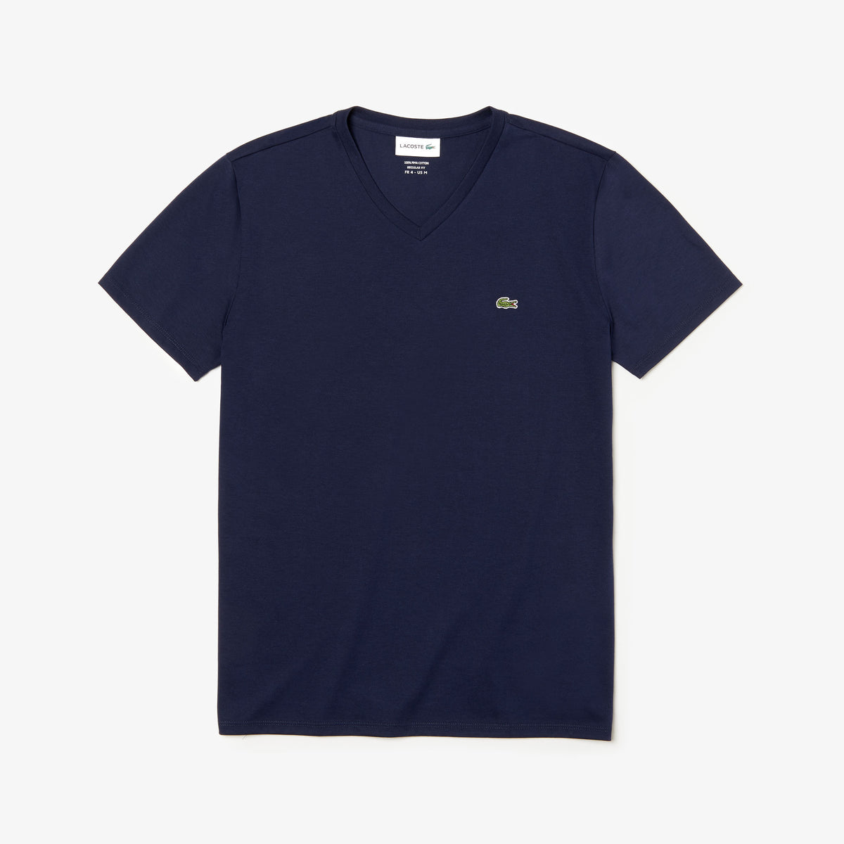 Men's V-neck Pima Cotton Jersey T-shirt - Navy Blue
