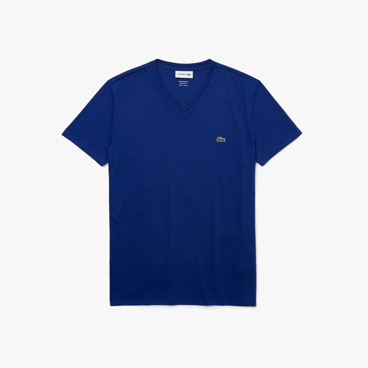 Men's V-neck Pima Cotton Jersey T-shirt - Blue BDM  ( TH6710 )