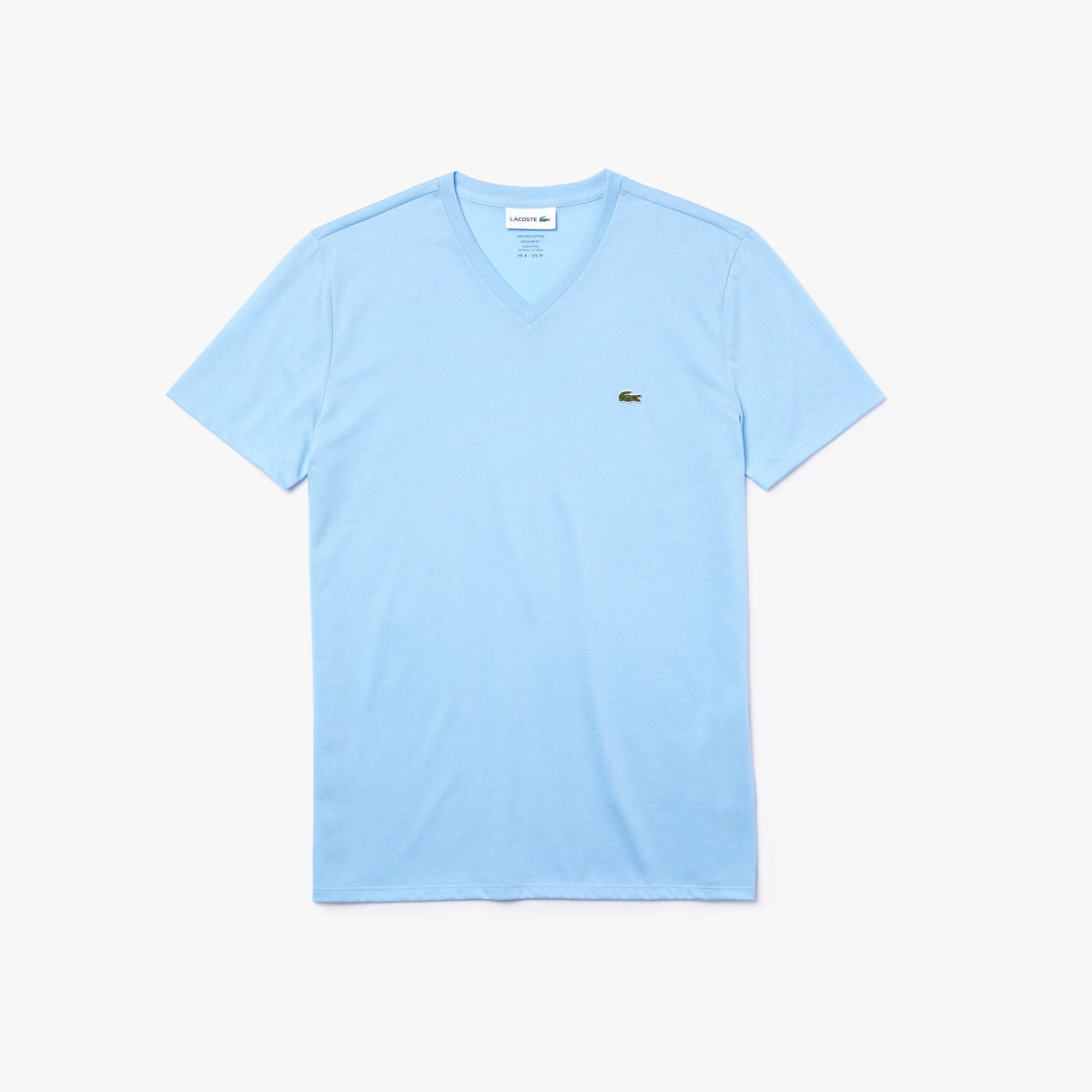 Men's V-neck Pima Cotton Jersey T-shirt - Blue HBP