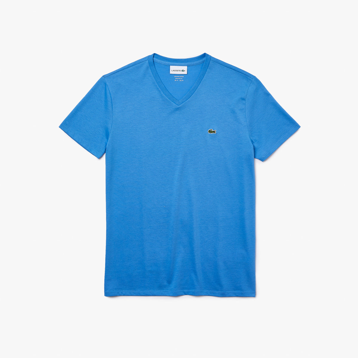 Men's V-neck Pima Cotton Jersey T-shirt - Blue L99