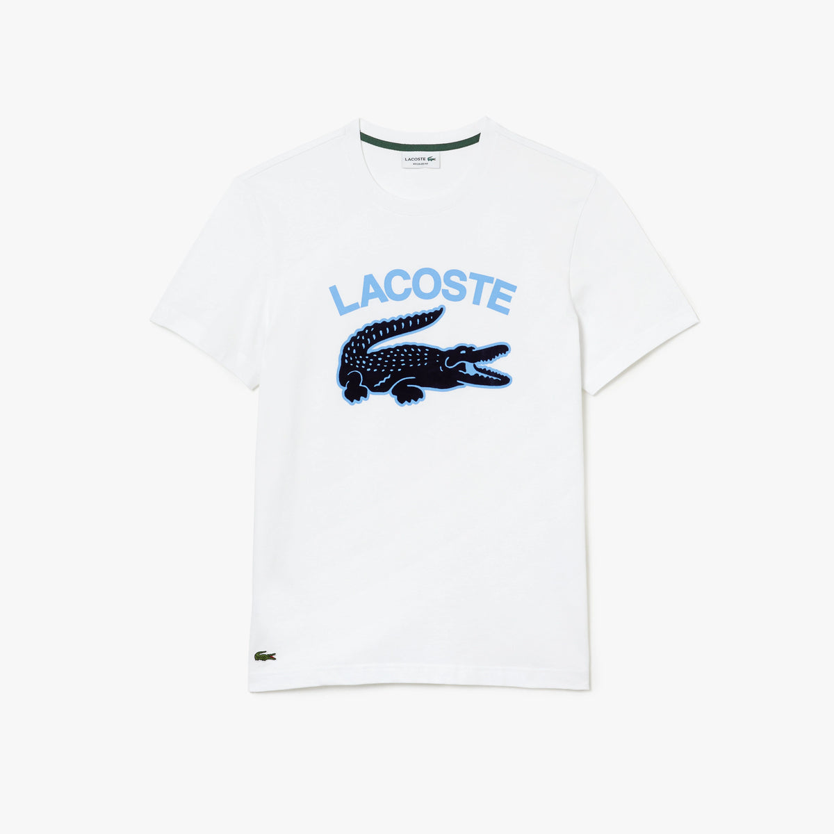 Men's Lacoste (TH9681) - White 001 - Regular Fit XL Crocodile Print T-shirt