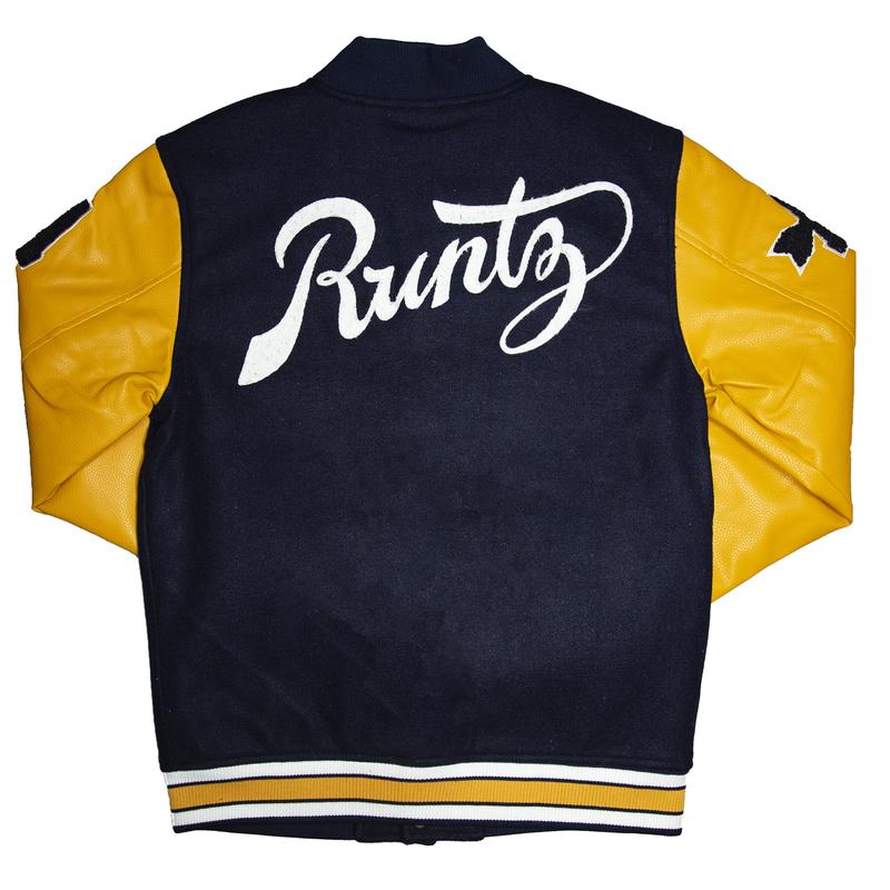 Runtz-All County Varsity Jacket-Navy Blue