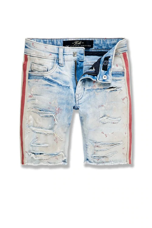 Jordan Craig - Kids Summertime Striped Denim Shorts - Dusty Rose - J3175SK