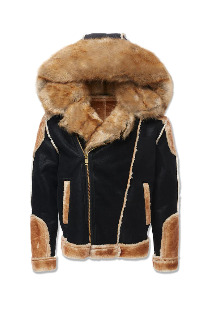 Jordan Craig - El Jefe Shearling Moto Jacket - Black Coffee (91590)