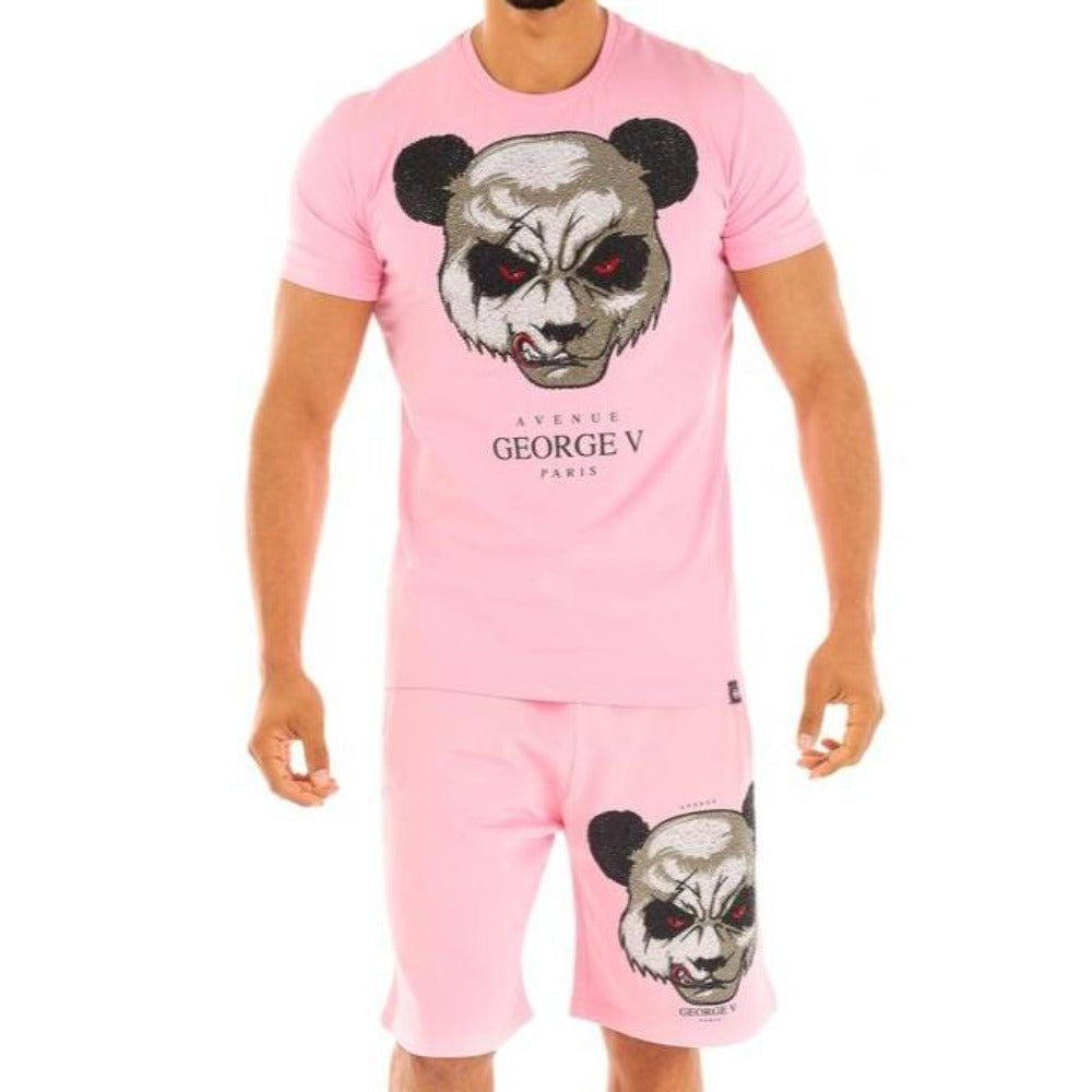 George V-Bear Face Set-Pink